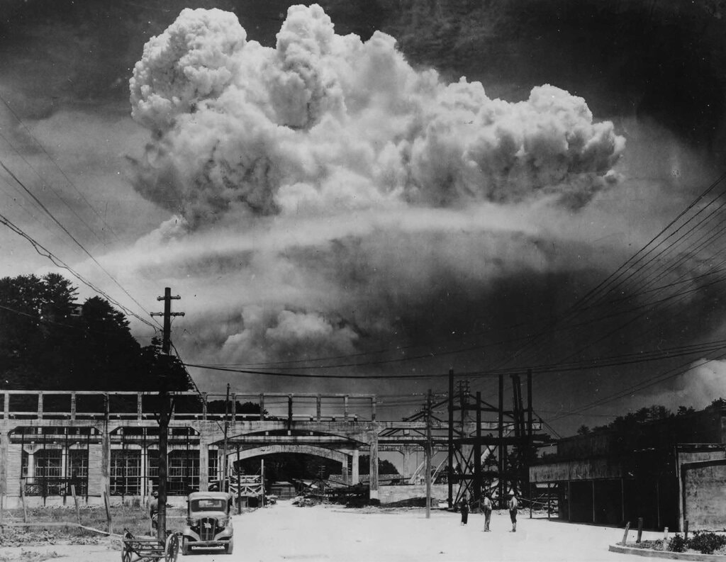 15 minutes after atom bomb blast.